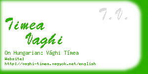 timea vaghi business card